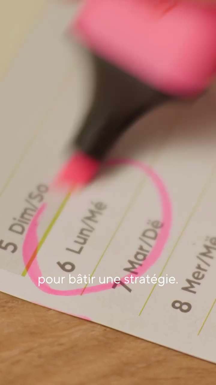 Un calendrier, une date entourée au surligneur